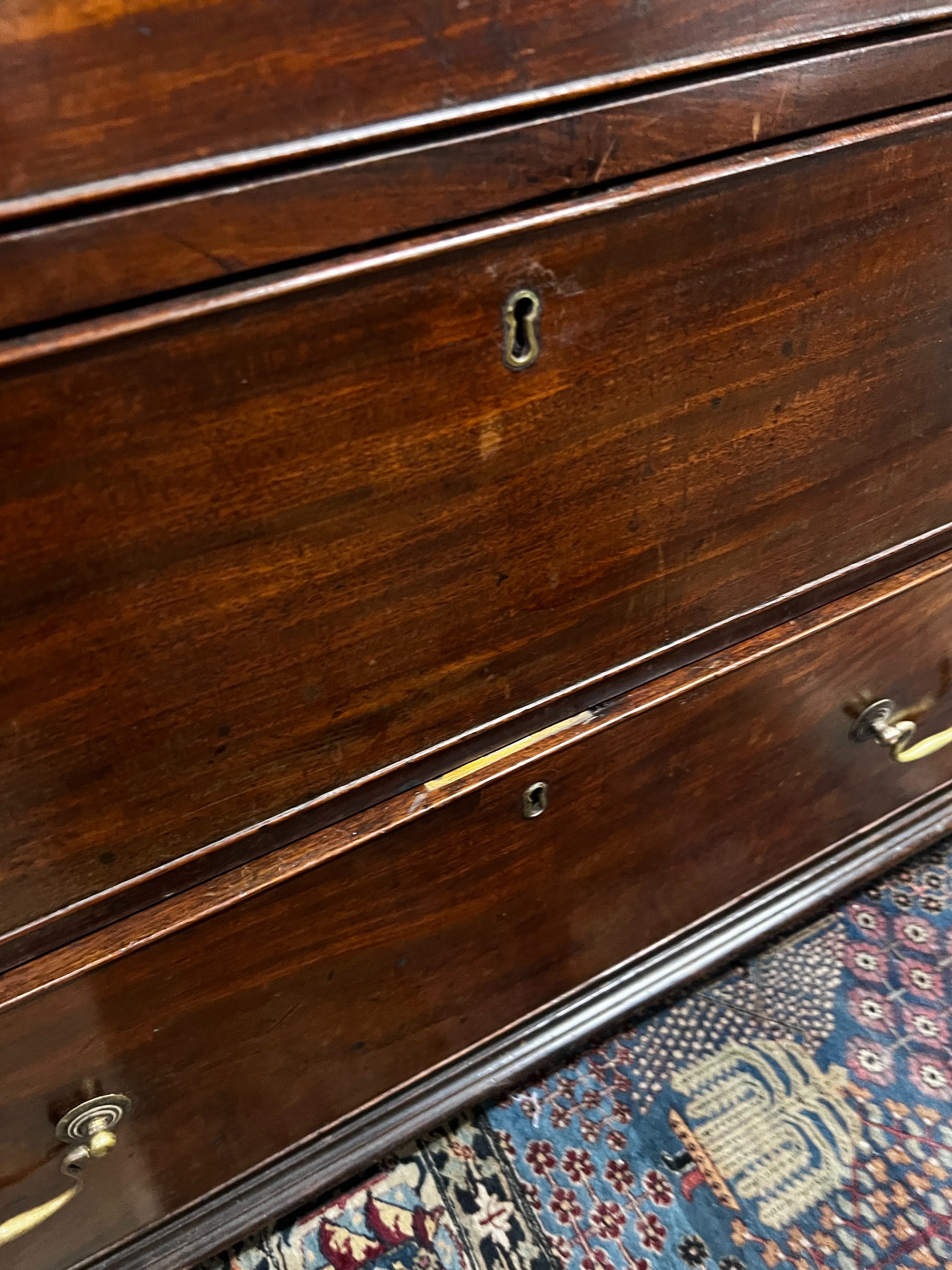 A George III mahogany chest, width 118cm, depth 56cm, height 105cm